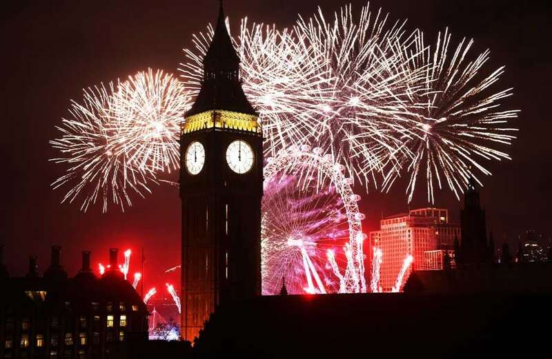 Spectacular New Year fireworks light up London sky as huge crowds celebrate across UK for first time in three years