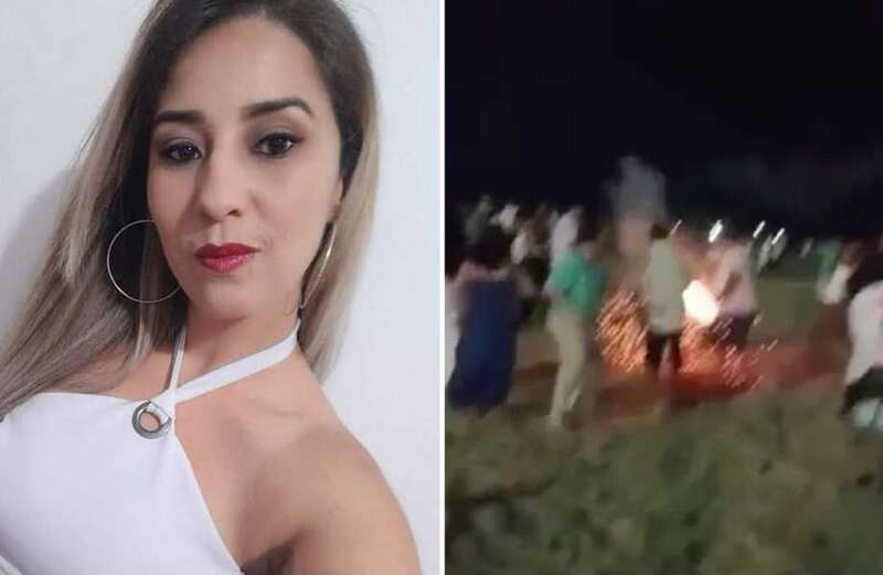 Mum killed as firework gets stuck in her clothes at New Year beach party