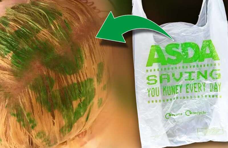 I was left with green Asda logo printed on my head in hair dye disaster