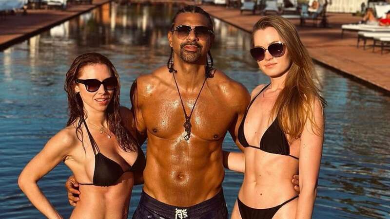 Saturdays singer Una Healy and David Haye pose in swimwear together on holiday