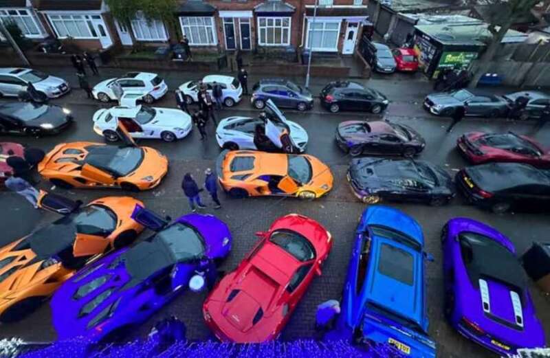 Supercar wedding procession worth £10m turns road into Fast & Furious