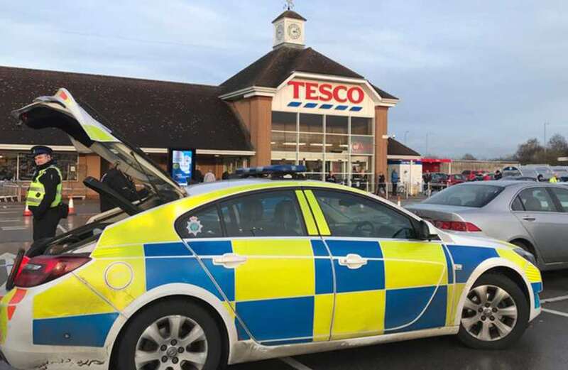 Tesco shopper is 'stabbed' & two are rushed to hospital amid violent chaos