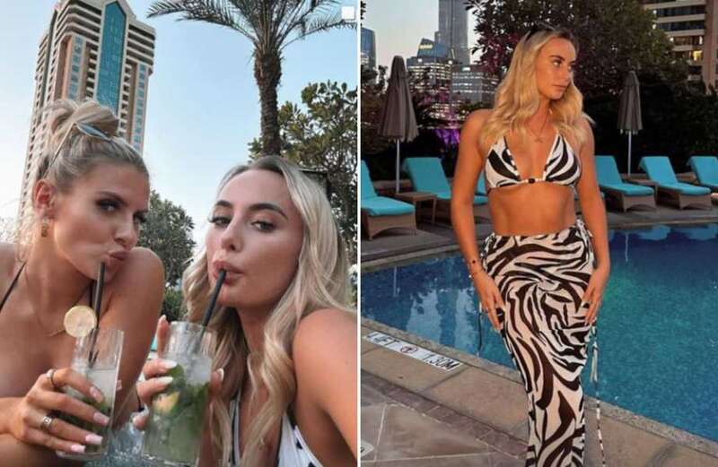 Love Island's Chloe Burrows and Millie Court sizzle in bikinis on dubai trip