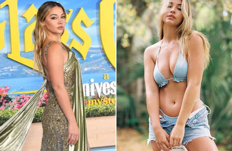 Glass Onion star Madelyn Cline wows in blue bikini and denims