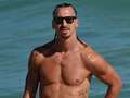 Ibrahimovic shows off braided haircut as he looks in peak condition on beach