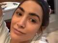 Frankie Bridge goes make-up free as she shows off messy home dressing room