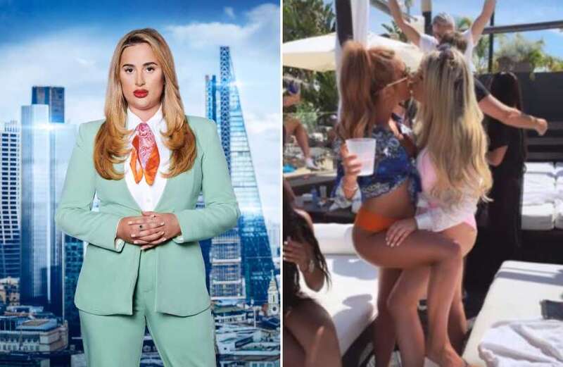 The Apprentice star Dani Donovan snogs bikini babe in wild holiday pics