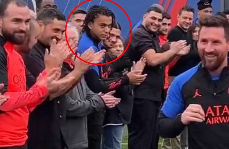 Messi gets PSG guard of honour... but fans spot 'death stare' from teammate