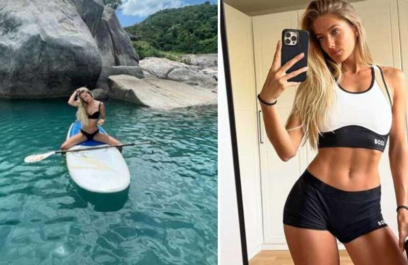 World's sexiest athlete Alica Schmidt looks sensational in bikini on paddleboard