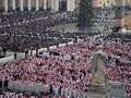 Pope Benedict funeral draws 60,000 including crying Brit who queued to see Queen