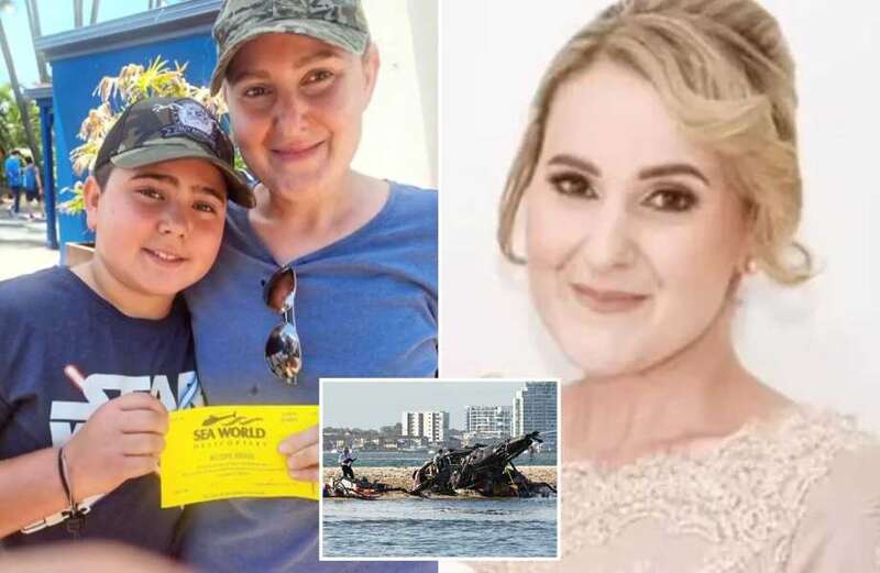 Chilling final photo of mum killed in Sea World helicopter crash shows her & son, 10, holding ticket for chopper ride