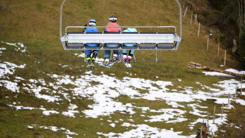 The unusually hot winter has melted the snow in many resorts (Image: LAURENT GILLIERON/EPA-EFE/REX/Shutterstock)