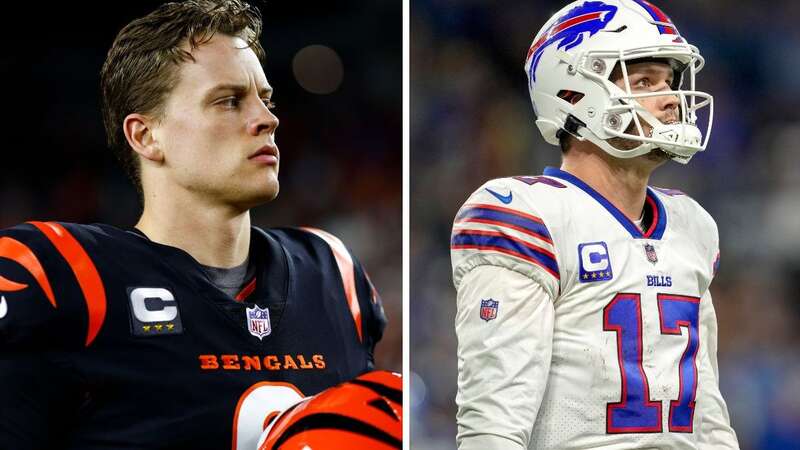 Joe Burrow praying after the scary incident involving Damar Hamlin