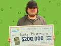 Teenager wins $200,000 jackpot after buying only his third lottery scratchcard