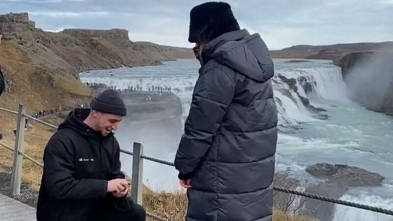 Tourist ruins stranger