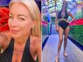 Denise Van Outen stuns in slimming black swimming costume on staycation