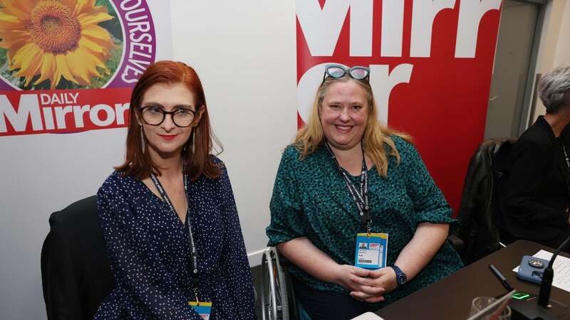 Anna Morell and Rachel Charlton-Dailey at the Labour Party conference in Liverpool (Image: Ian Vogler / Daily Mirror)