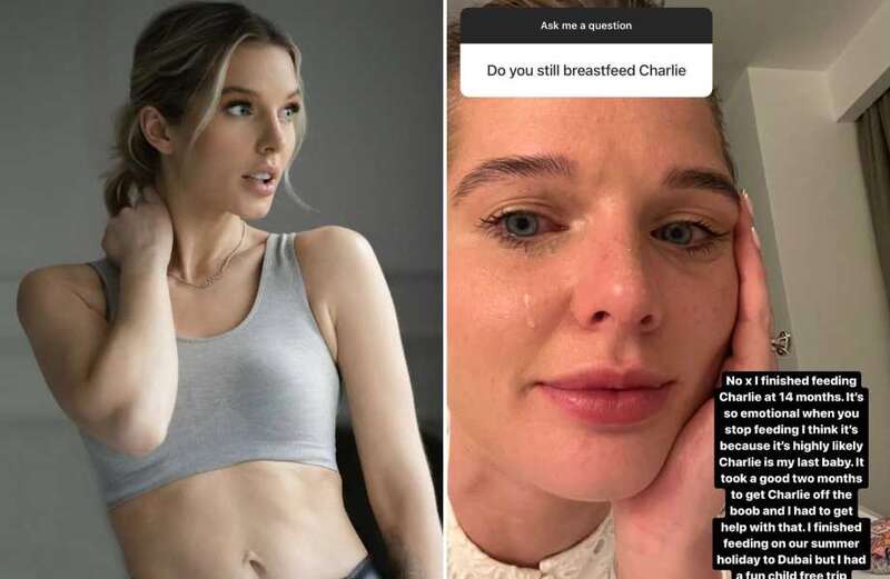 Helen Flanagan breaks down in tears as she opens up about breastfeeding son