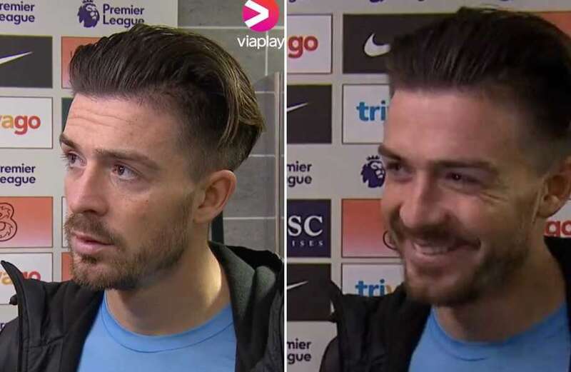 Grealish left red-faced as reporter jokes about interviewing him in the SHOWER