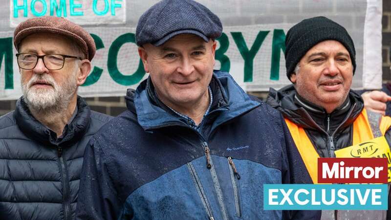 RMT boss Mick Lynch was joined on the picket line by Jeremy Corbyn (Image: Marcin Nowak/LNP)