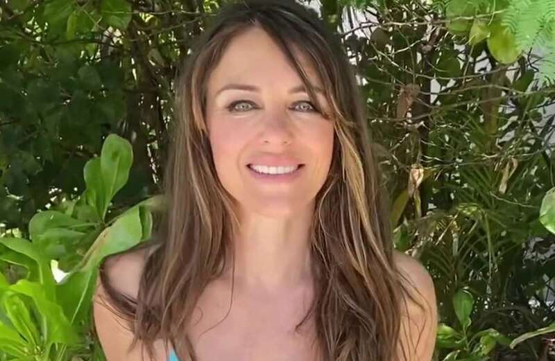 Liz Hurley, 57, shows off incredible figure in blue bikini  on Maldives holiday