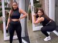 Jacqueline Jossa wows fans in bra and tight leggings as she shows off her moves