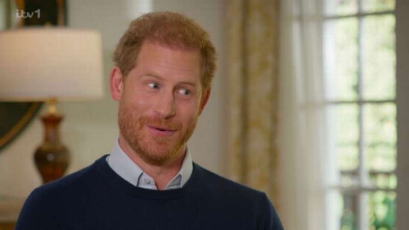 Prince Harry during his ITV interview (Image: ITV)