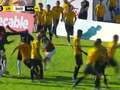 Watch footballers punch and kick each other in shocking mass brawl qhiddqixqiqetprw