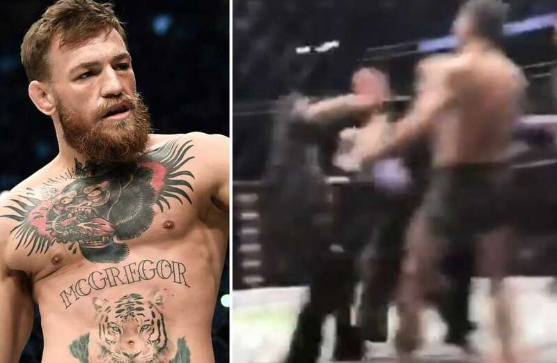 Watch never-before-seen footage of McGregor hitting Khabib's team-mate in post-fight brawl