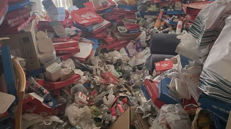 Cleaners find 1,500 pizza boxes among piles of rubbish in hoarder