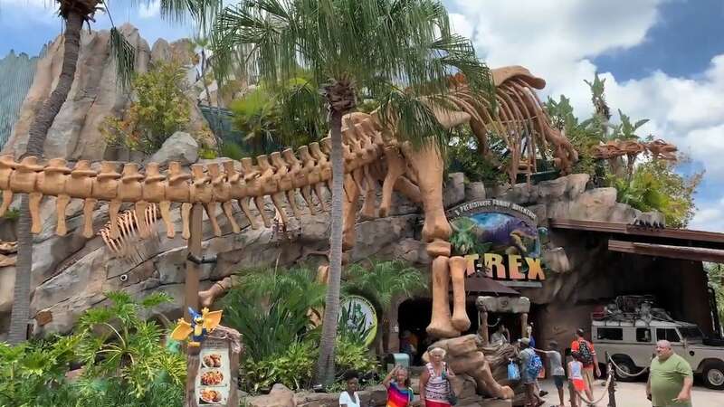 The incident happened at the T-Rex Cafe at Disneyland (Image: Disney Dining/Youtube)