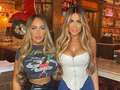 Chloe Ferry almost bursts out of very tight top as she poses with Sophie Kasaei