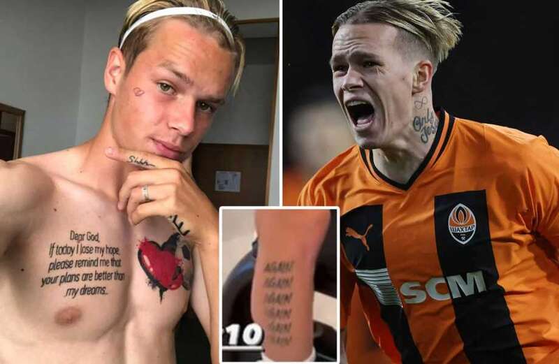 Arsenal target Mudryk's amazing tattoos revealed as transfer talks continue