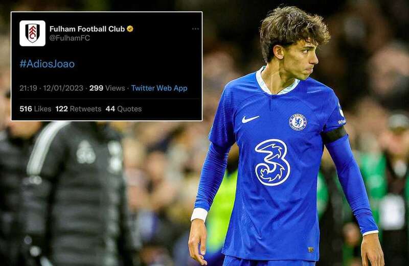 Fulham troll Chelsea with hilarious ‘Adios Joao’ tweet after Felix red card