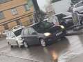 Road rage row as driver rams into the back of rival car at petrol station