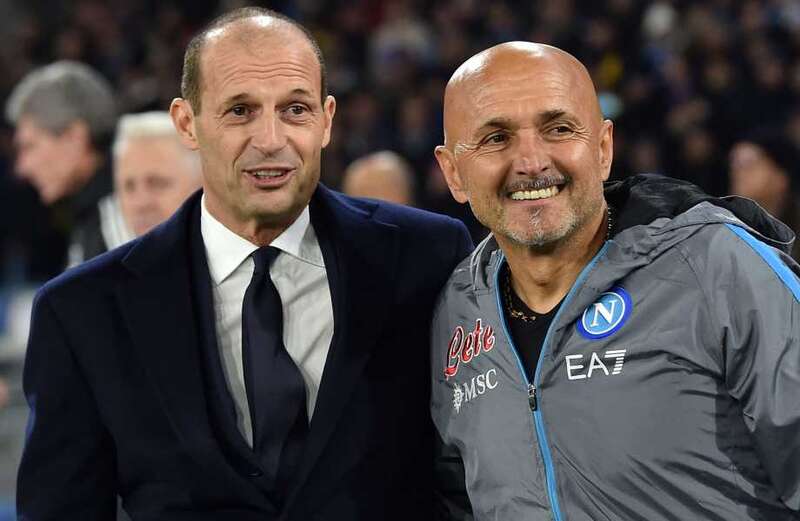 Watch awkward moment Napoli boss tries to shake Allegri's hand after drubbing