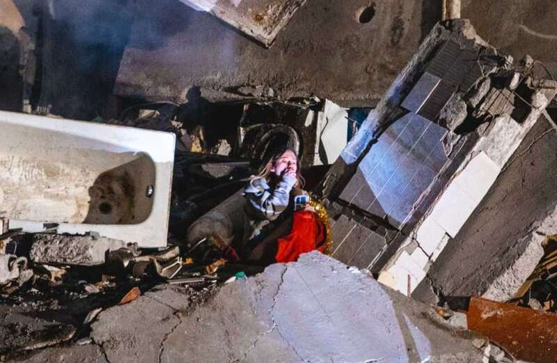 Heartbreaking pic of survivor in flat hit by Russian missile killing 10