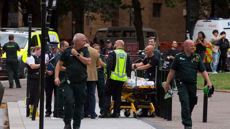 Emergency services help the French youngster in the moments after he fell 100ft (Image: REX/Shutterstock)