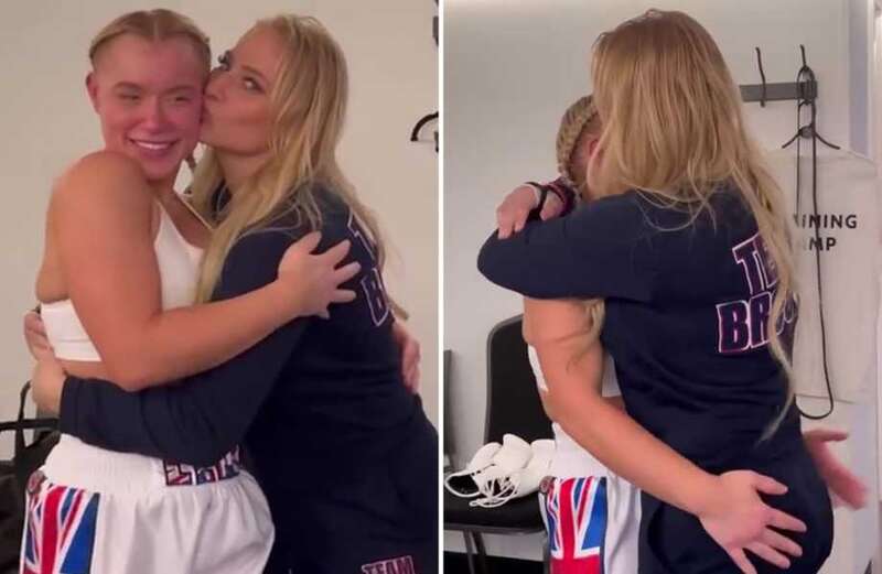 Ebanie Bridges jokes Elle Brooke 'loves touching her bum' as friends celebrate