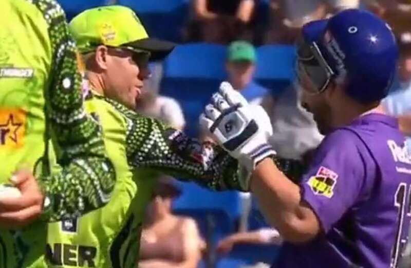 Watch David Warner SHOVE ex-Aussie team-mate Matthew Wade in 'unsavoury' row