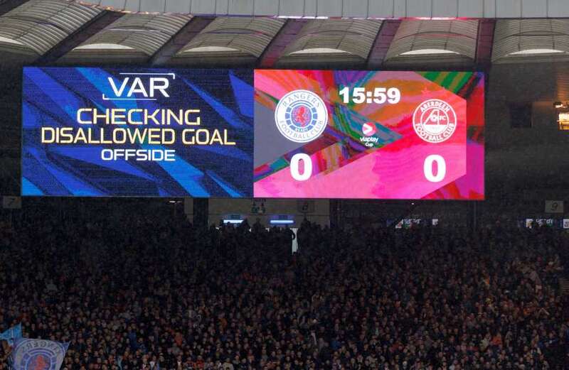 Rangers and Aberdeen semi suffers tech meltdown as VAR fails at crucial point