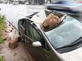 Man narrowly escapes death as giant boulder crushes car after he gets out