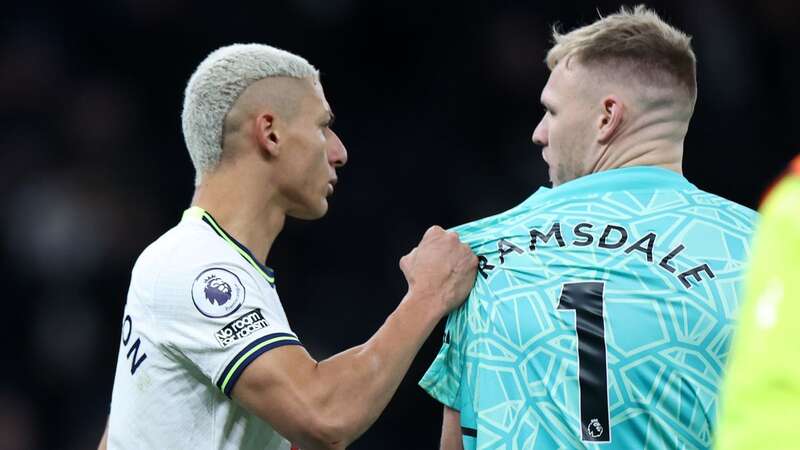 Richarlison clashed with Aaron Ramsdale after the final whistle (Image: Getty Images)