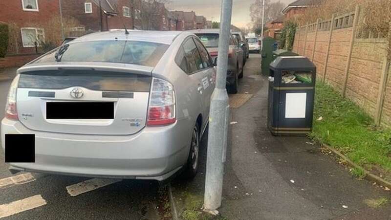 A car left on a bend near the sports village (Image: Greater Manchester Police)