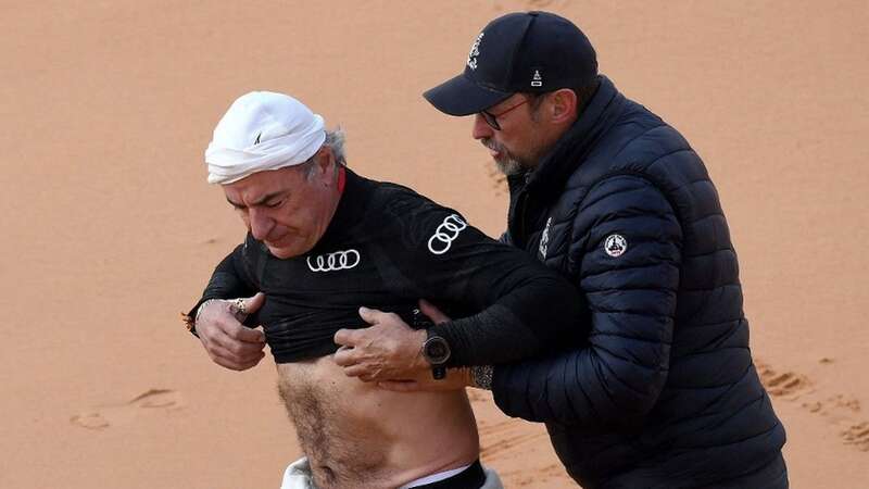 Carlos Sainz Snr, 60, crashed out of the Dakar Rally (Image: AFP via Getty Images)