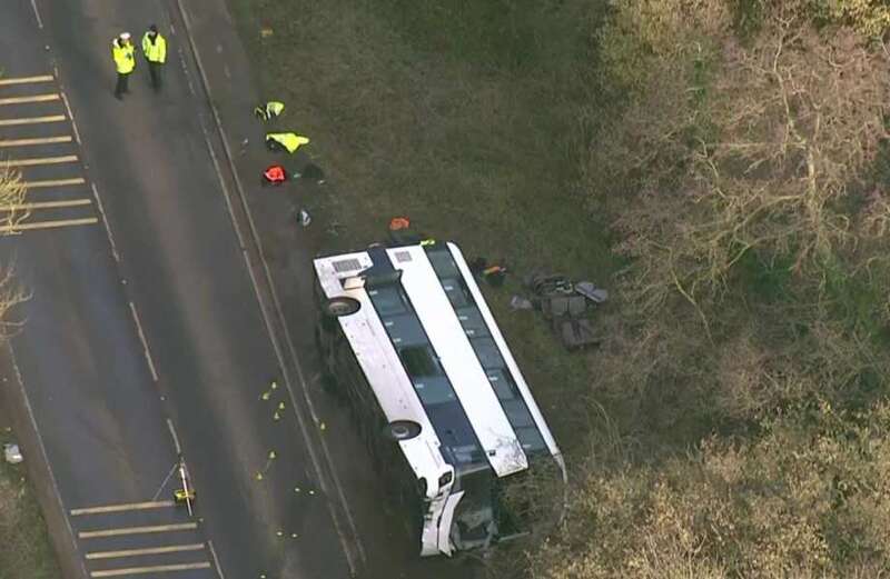 'Screams' heard when double-decker flipped injuring 54 before dramatic rescue