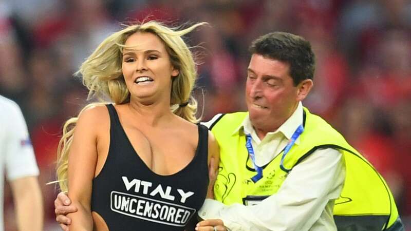 Kinsey Wolanski gained notoriety for this stunt in the 2019 Champions League final (Image: Matthias Hangst/Getty Images)