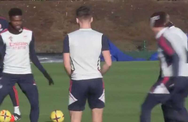 Tierney wears short sleeves and shorts at training despite freezing conditions