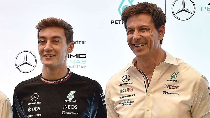 George Russell and Toto Wolff are optimistic about how Mercedes will get on in 2023 (Image: Getty Images)