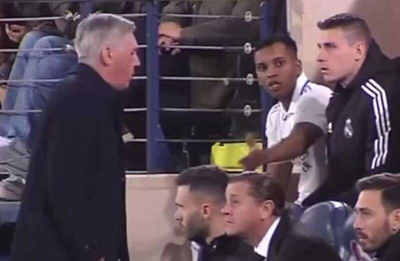 Watch fuming Carlo Ancelotti lay into Madrid star Rodrygo after subbing him off